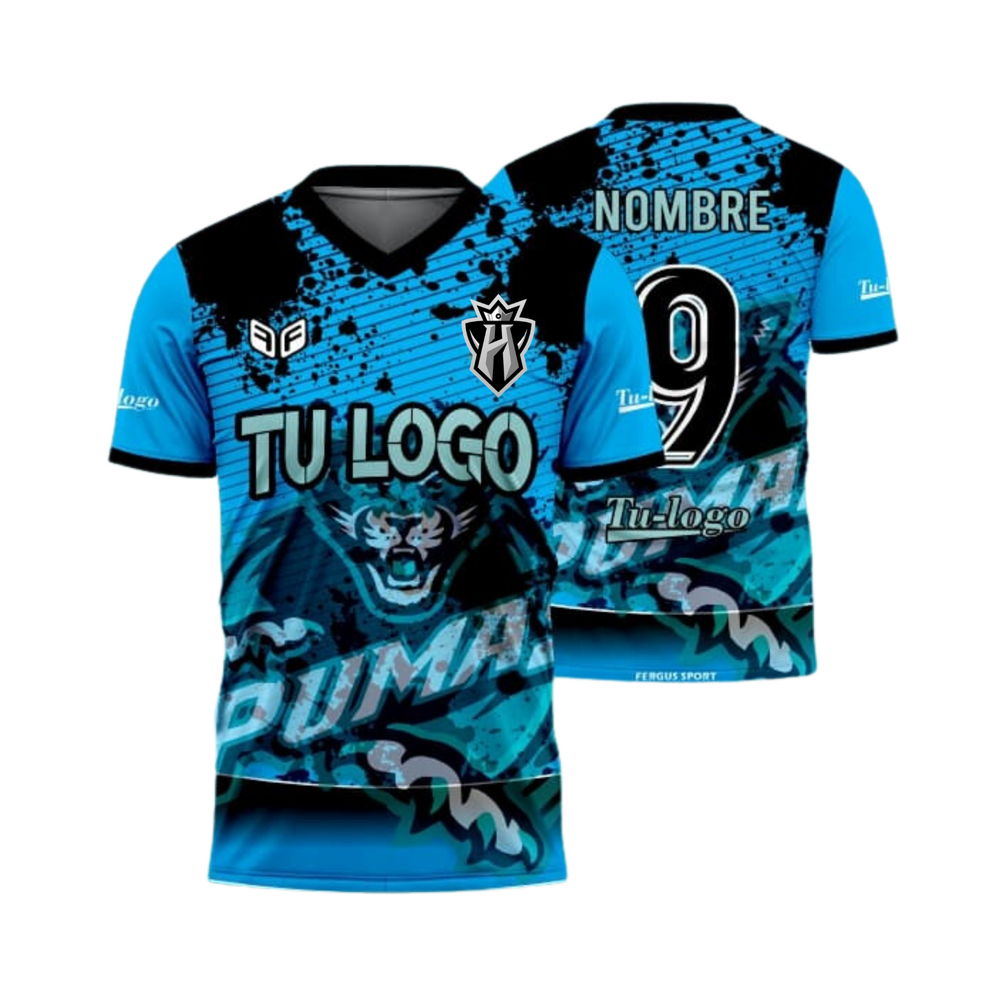 Camiseta Deportiva Personalizada Modelo Turquesa